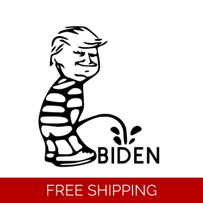 Trump Pee on Buden Die Cut Vinyl Decal Trump Pee on Buden Die Cut Vinyl Decal